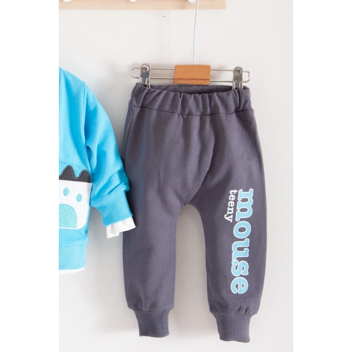 Mause Gömlek Yakalı 3lü Erkek Bebek Takımı