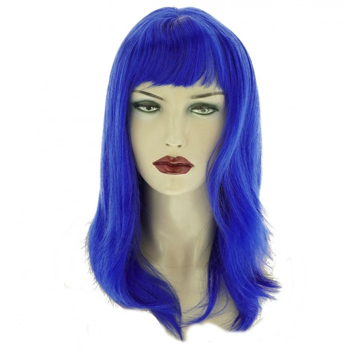 Mavi Renk Uzun Parti Peruğu (4887)