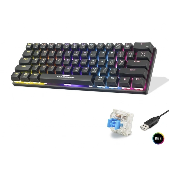 Mekanik Gaming Mini Klavye Blue Switch Rgb - Siyah G509B