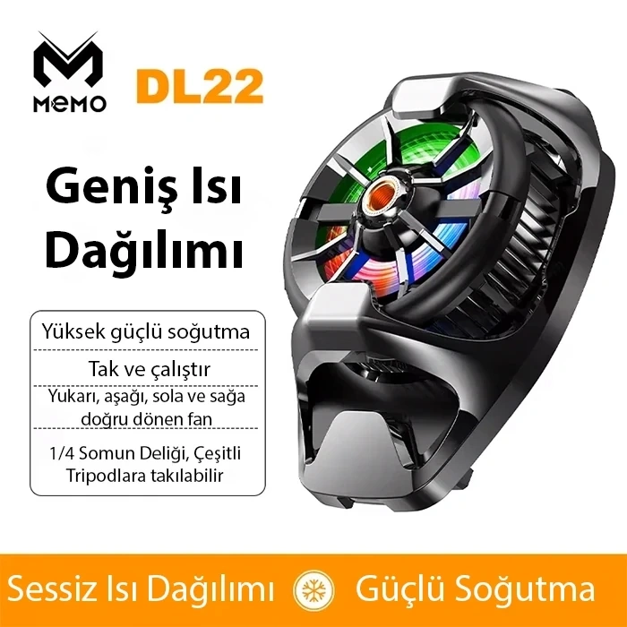 Memo Dl22 Yarı İletken Arka Klips Soğutma Radyatörü Pubg Oyun Soğutucu İos Android