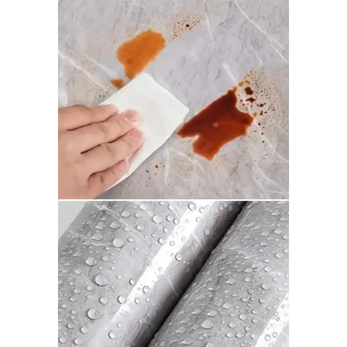 Mermer Desenli Sticker Folyo Atina Grisi 60cm*5mt