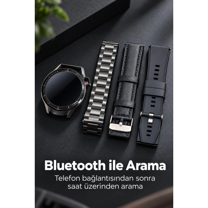 Mesaj Bildirimlerini Görüntüleyen Bluetooth Bağlantılı Şarjlı Akıllı Saat