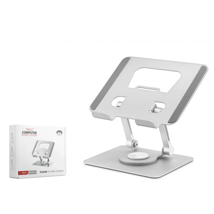 Metal 360 Derece Dönebilen Kompakt Tablet Ve Laptop Standi - Silver HDX8020