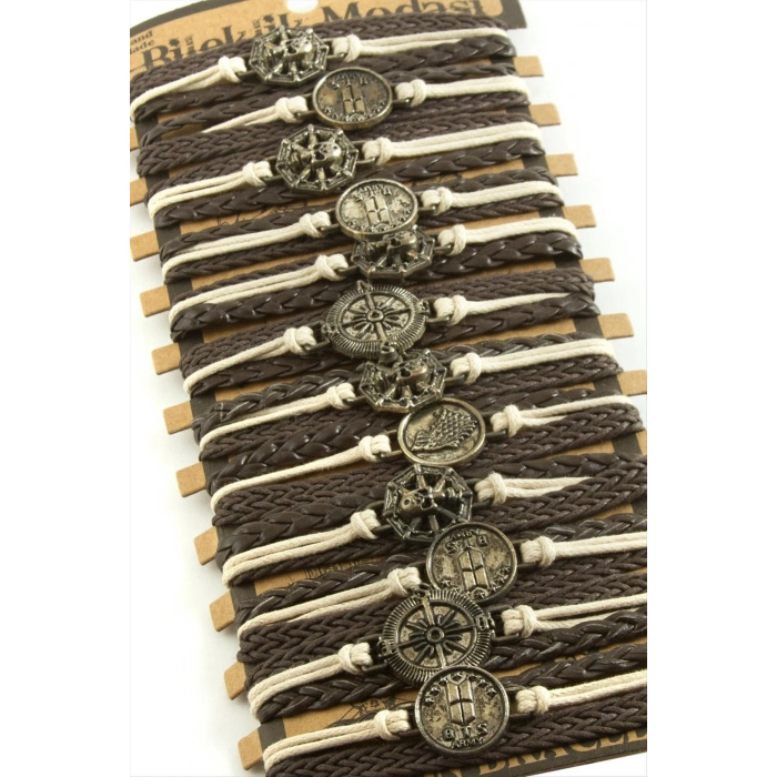 Metal Aparatlı Vinlex Deri Bileklik