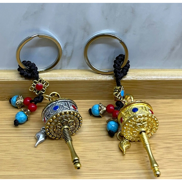 Metal Feng Shui Şans Çarkı Anahtarlık Model 3