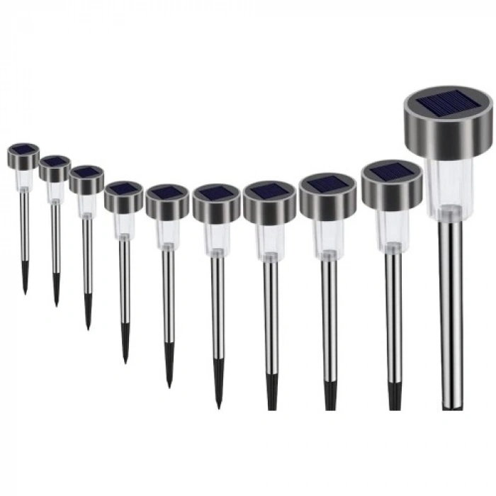 Metal Gövdeli Solar Bahçe Lambası 10lu