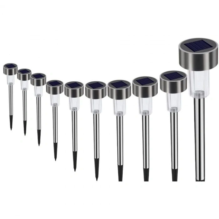 Metal Gövdeli Solar Bahçe Lambası 10 lu Paket