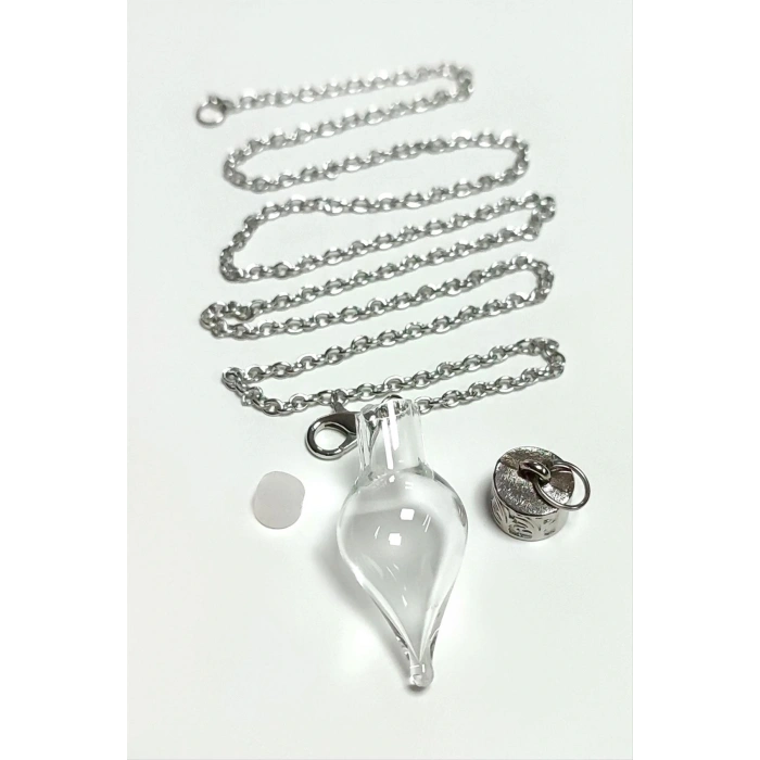 Metal Kapaklı Boş Fanus Canlı Kolye