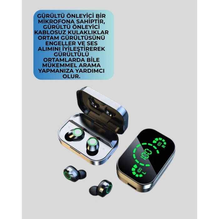 Metal Kasa Bluetooth Kulak İçi Kulaklık – Net Çağrı, Güçlü Bağlantı