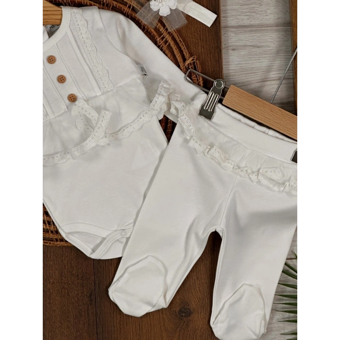 Mevsimlik Pamuklu Kız Bebek 2li Takım