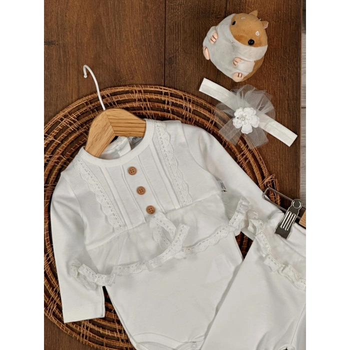 Mevsimlik Pamuklu Kız Bebek 2li Takım