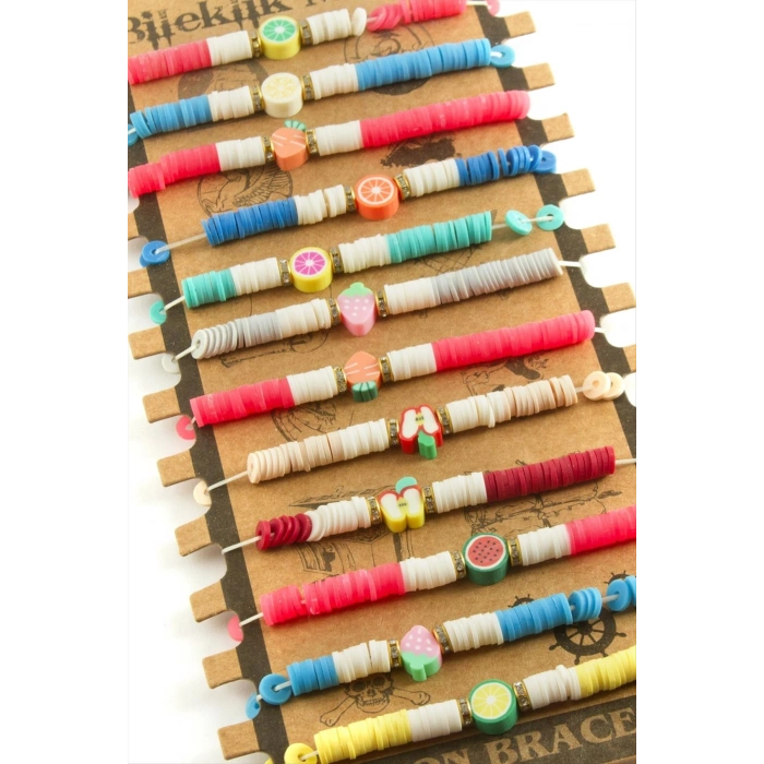 Meyve Fimo Boncuk Bileklik