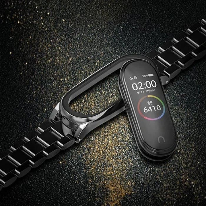 Mijobs Xiaomi Mi Band 4 Akıllı Saat 3 Bakla Çelik Kayış Kordon