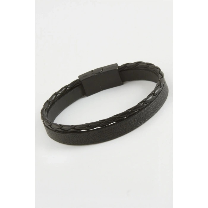 Mıknatıslı Orjinal Deri Bileklik