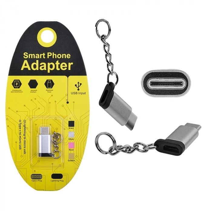 Mikro Usb To Type C Dönüştürücü Çevirici Anahtarlıklı Başlık