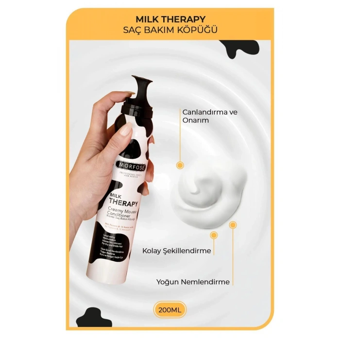 Milk Therapy Kremsi Saç Bakım Köpük 200 ML - Besleyici Koruyucu - mrfs