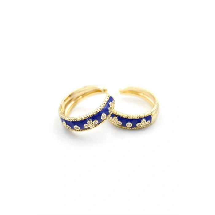 Mineli Vc Yonca Küpe - Mavi