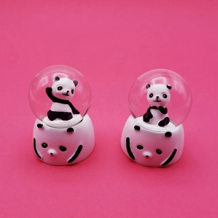 Mini Işıklı Panda Kar Küresi
