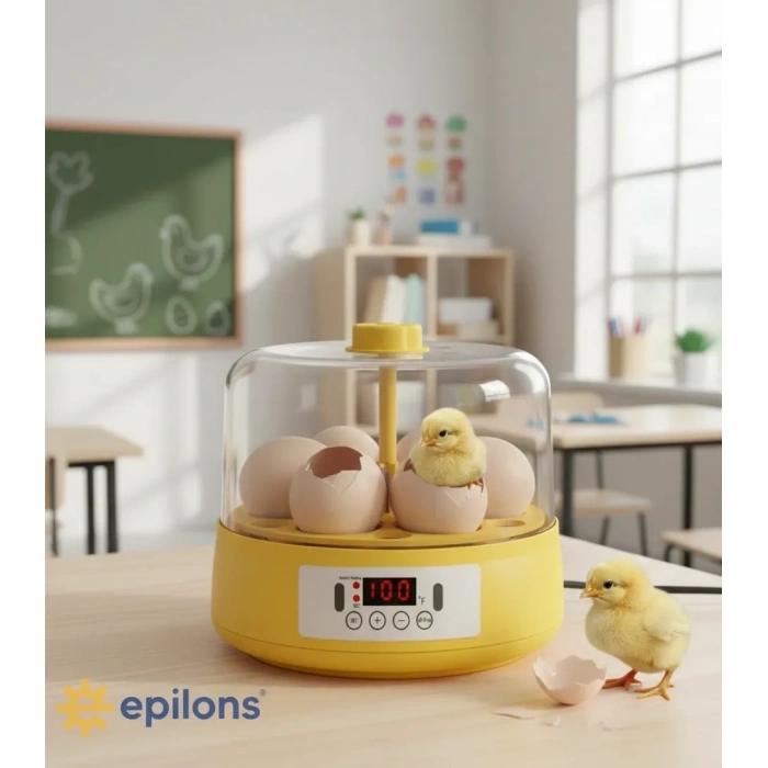 Mini Otomatik Ev Tipi Kuluçka: Elektrikli Tavuk Ve Kuş Kuluçka Makinesi 6 Yumurtalı Mx-6