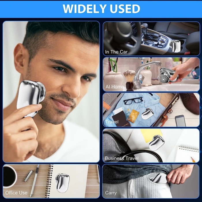 Mini Shaver Sıfır Sakal Taşınabilir Şarjlı Tıraş Makinesi IPX6 Korumalı  (4887)