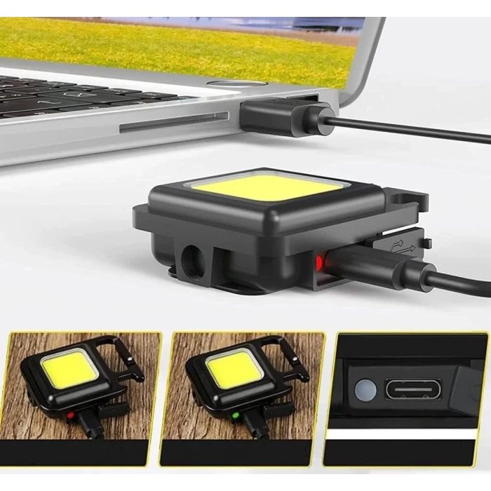 Mini Taşınabilir Led Çok Fonksiyonlu Fener (4887)