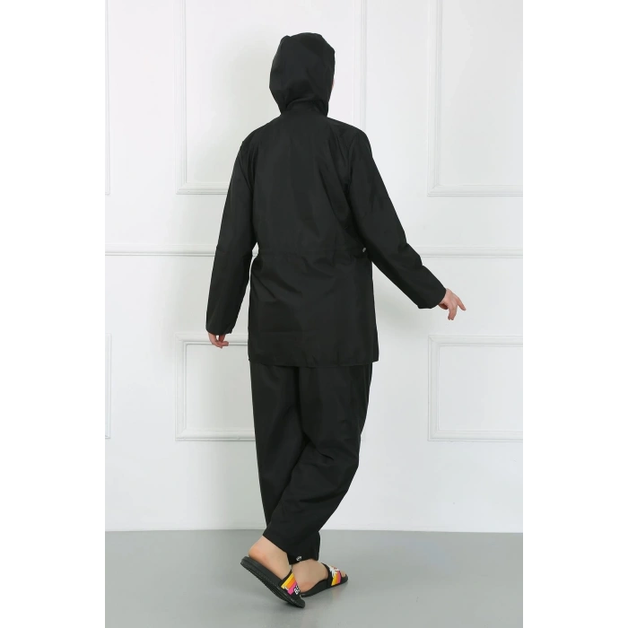 MİRAY- Büyük Beden Tesettür Büyük Mayo Siyah