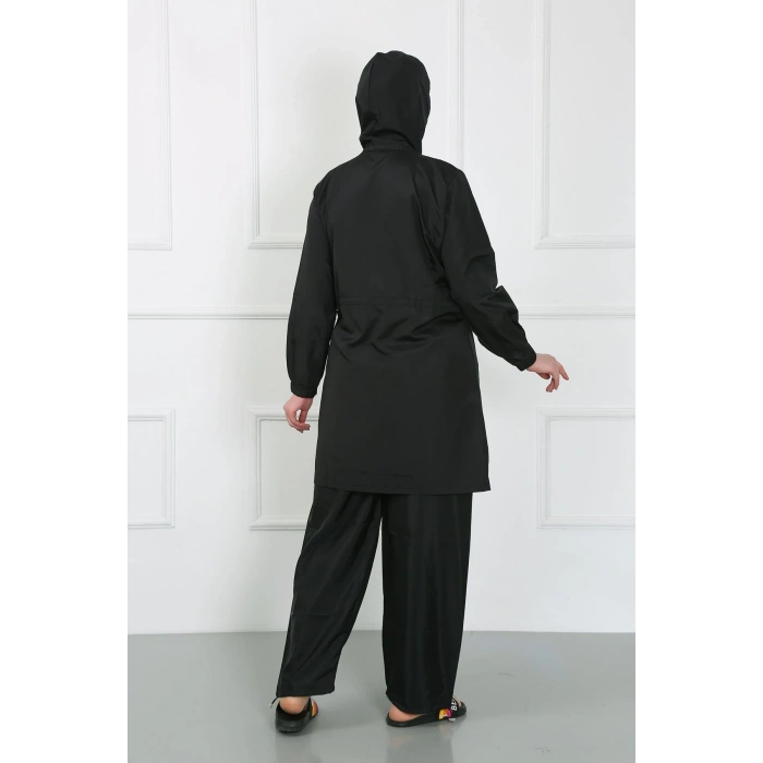 MİRAY- Büyük Beden Tesettür Mayo Siyah