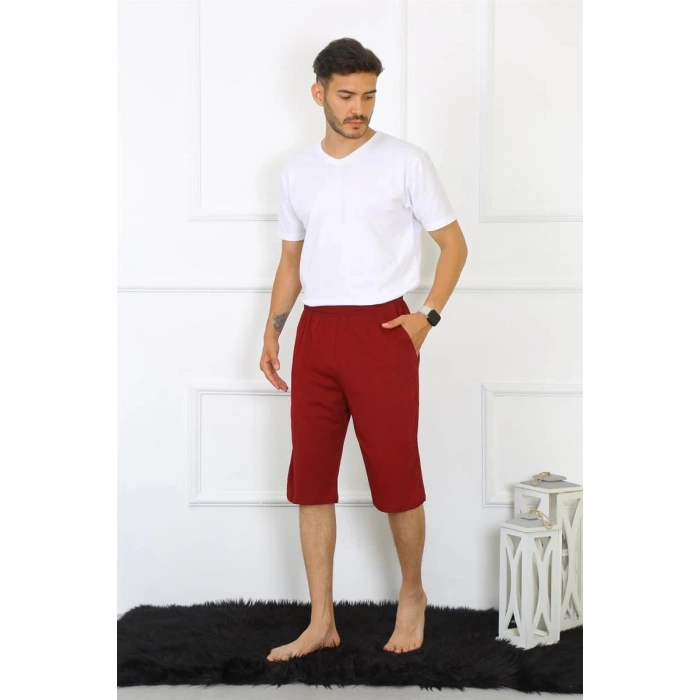 MİRAY- Erkek Cepli Pamuk Lakost Kapri Bordo