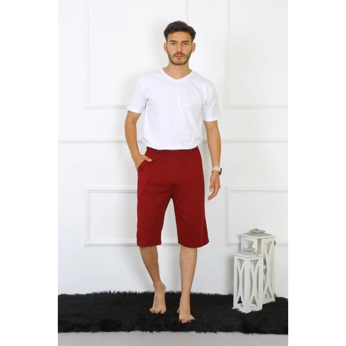 MİRAY- Erkek Cepli Pamuk Lakost Kapri Bordo