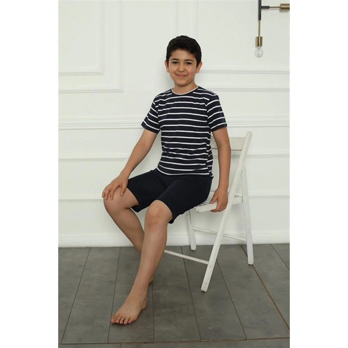 MİRAY- Erkek Çocuk Penye Şortlu Pijama Takım