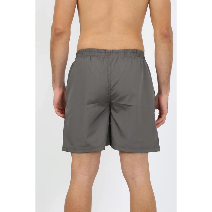 MİRAY- Erkek Fermuar Cepli Deniz Şortu Füme