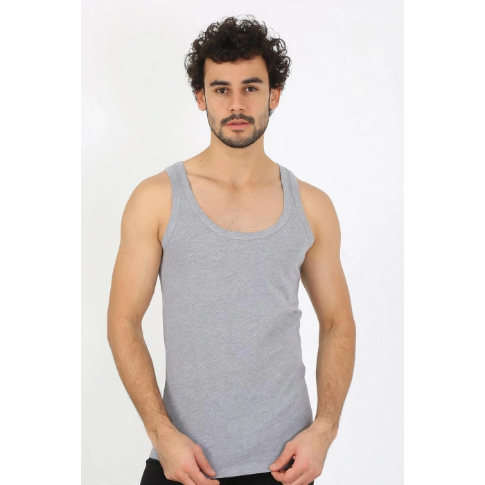 MİRAY- Erkek Gri Ribana Atlet