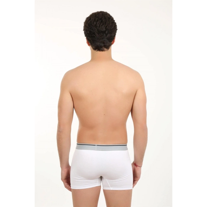 MİRAY- Erkek Likralı Boxer Beyaz