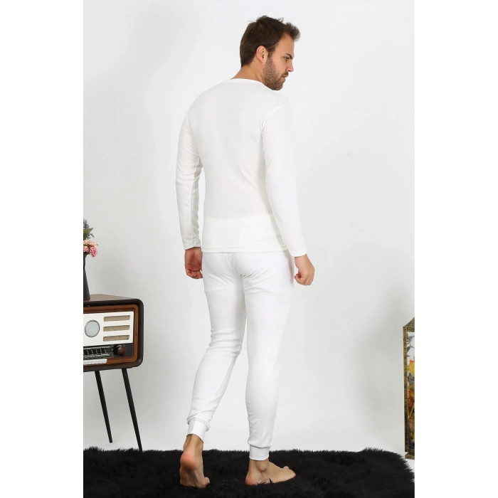 MİRAY- Erkek Pamuk Ekru İçlik Takım