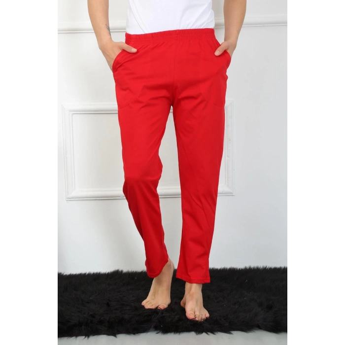 MİRAY- Erkek Pamuk Kırmızı Tek Alt Pijama