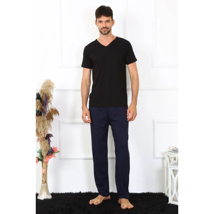 MİRAY- Erkek Pamuk Lacivert Tek Alt Pijama