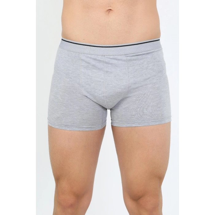 MİRAY- Erkek Pamuk Likralı Boxer Gri