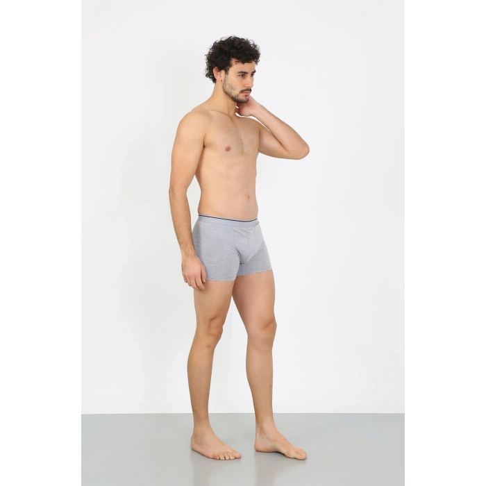 MİRAY- Erkek Pamuk Likralı Boxer Gri