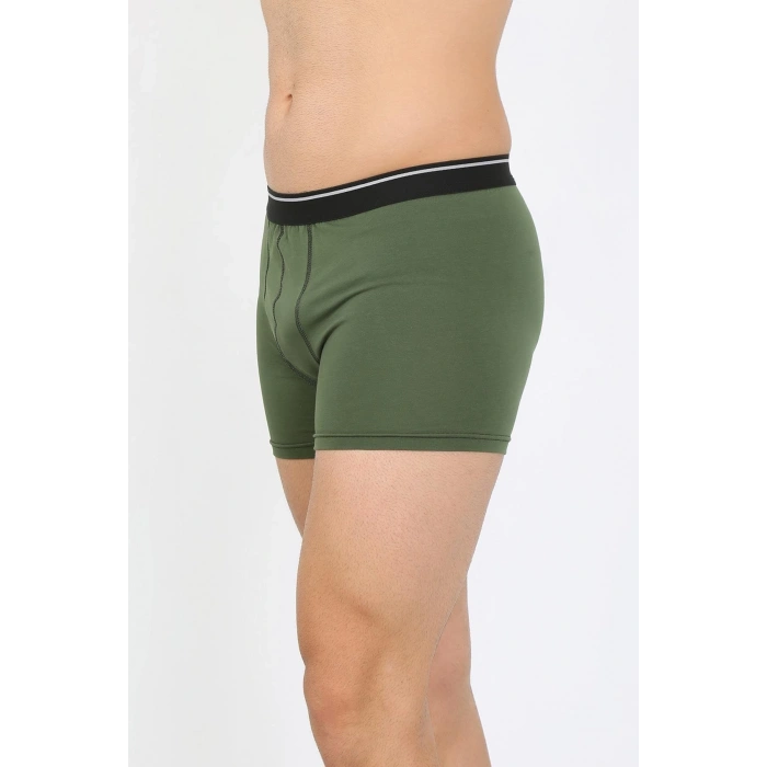 MİRAY- Erkek Pamuk Likralı Boxer Haki