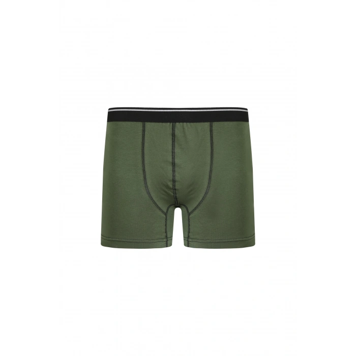 MİRAY- Erkek Pamuk Likralı Boxer Haki