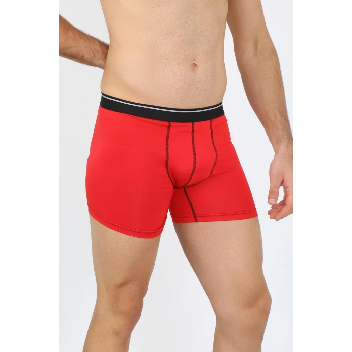 MİRAY- Erkek Pamuk Likralı Boxer Kırmızı