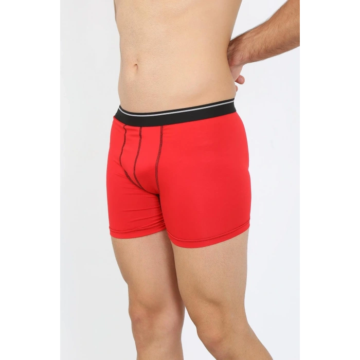 MİRAY- Erkek Pamuk Likralı Boxer Kırmızı