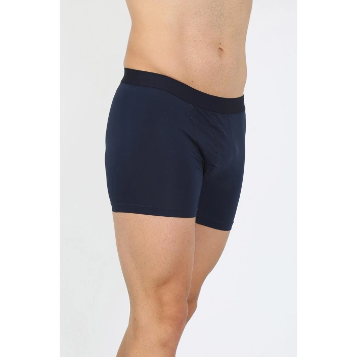 MİRAY- Erkek Pamuk Likralı Boxer Lacivert