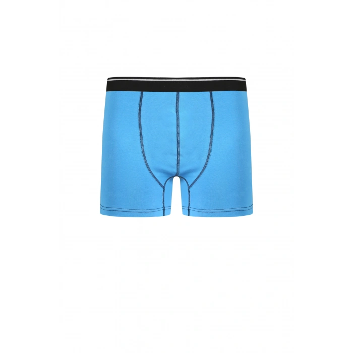 MİRAY- Erkek Pamuk Likralı Boxer Mavi