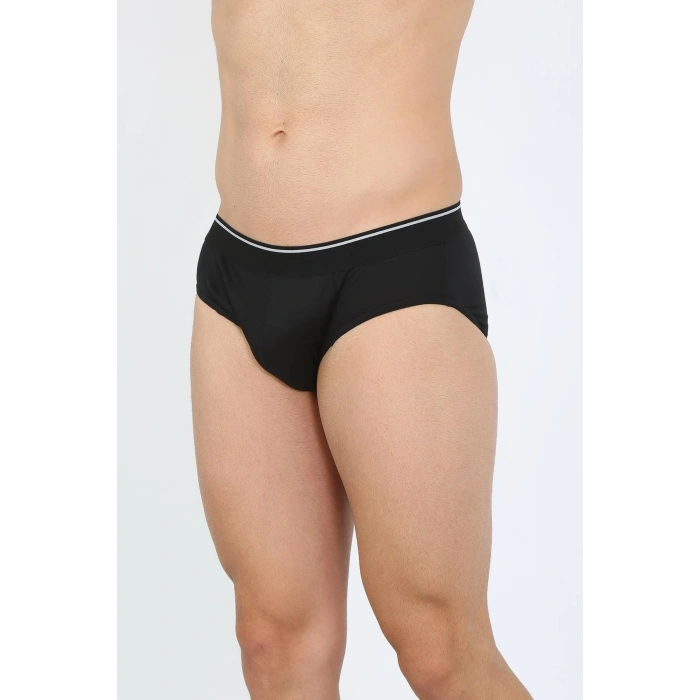 MİRAY- Erkek Pamuk Likralı Slip Siyah