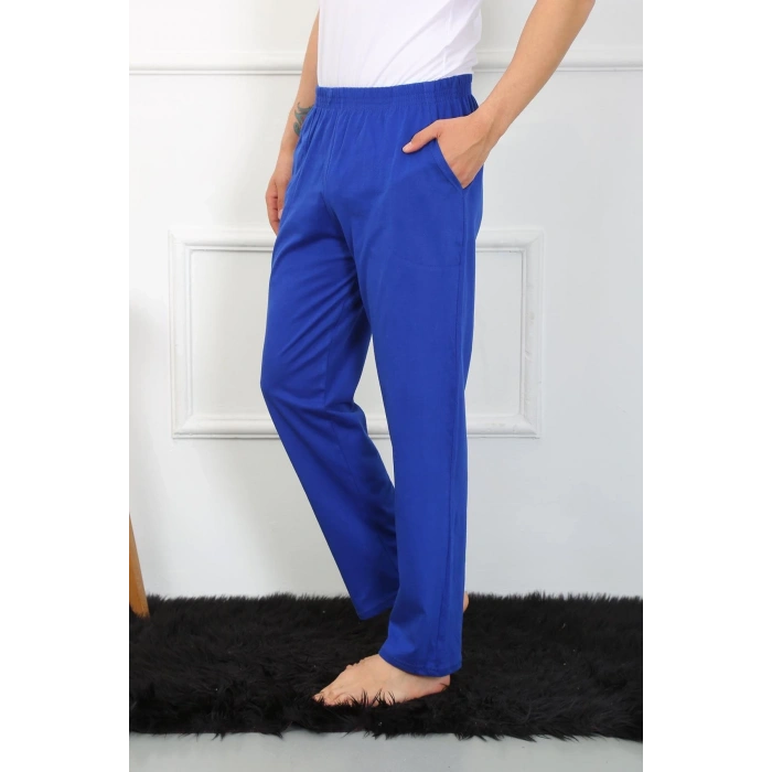 MİRAY- Erkek Pamuk Saks Tek Alt Pijama