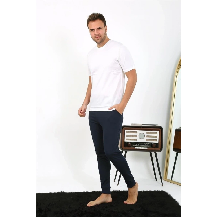 MİRAY- Erkek Pamuk Tek Alt Pijama Lacivert