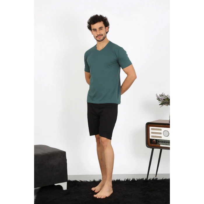 MİRAY- Erkek Penye Petrol Rengi 3lü Pijama Takımı