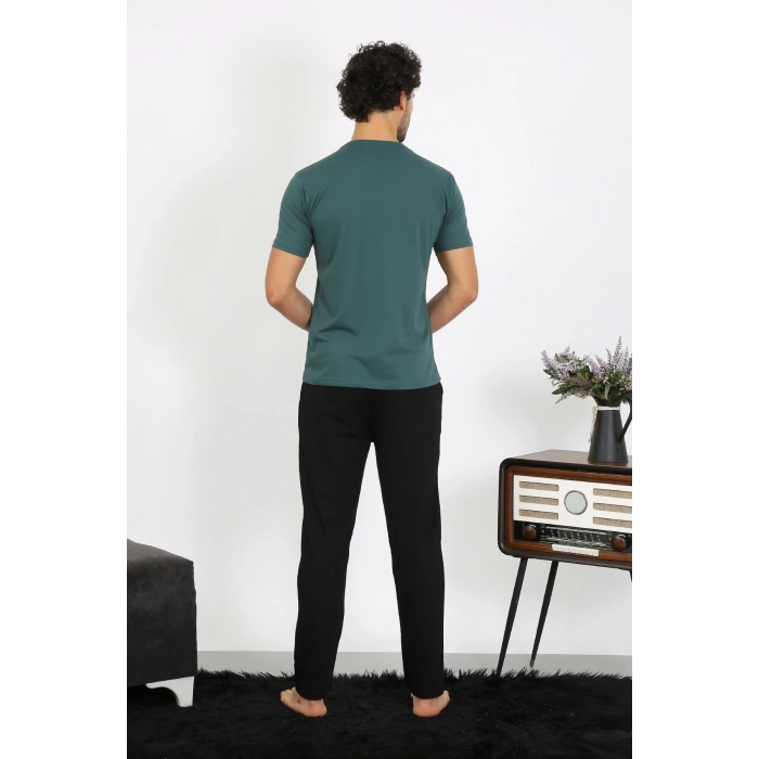 MİRAY- Erkek Penye Petrol Rengi 3lü Pijama Takımı
