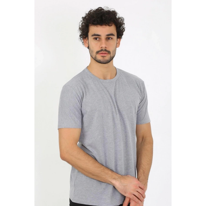 MİRAY- Erkek Sıfır Yaka Gri Penye Atlet